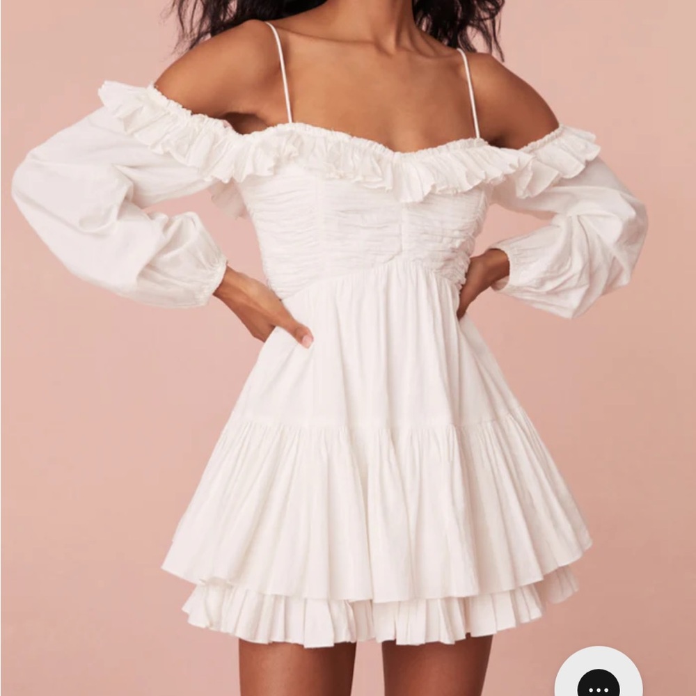 Love Shack Fancy Zennia dress white